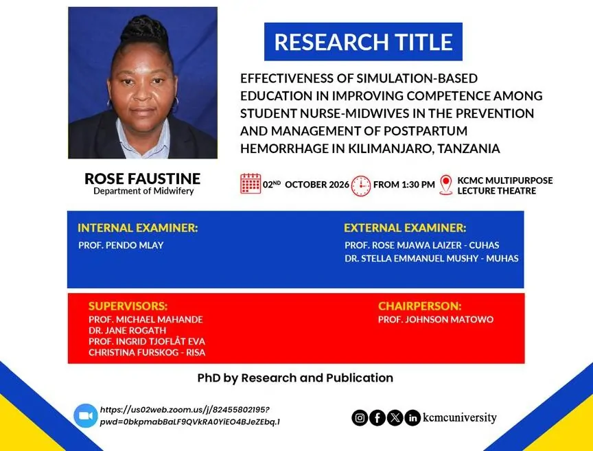 Public PhD Defence - Rose Faustine